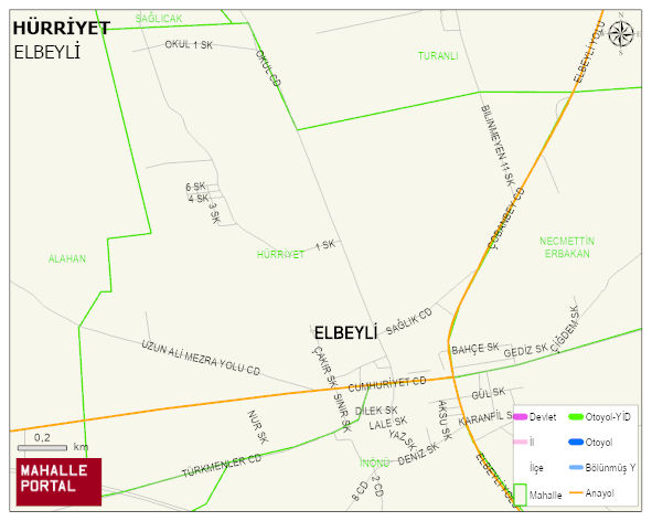 HÜRRİYET Mahallesi Haritası | Coğrafi Yapı ve Detaylı Haritası