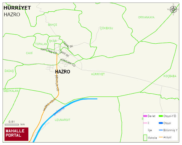 HÜRRİYET Mahallesi Haritası | İnteraktif Köy ve Mahalle Sınırları
