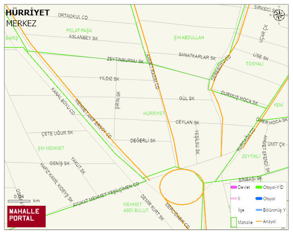 HÜRRİYET Mahallesi Haritası | Mahalle Sokak Haritası
