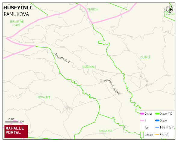 HÜSEYİNLİ Mahallesi Haritası | Güncel Mahalle ve Köy Haritası