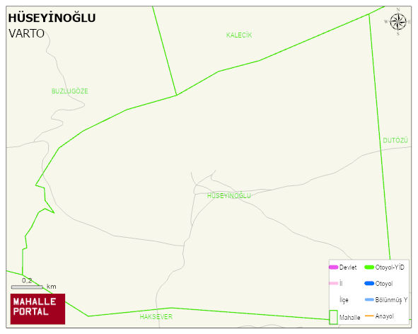 HÜSEYİNOĞLU Köyü Haritası | Detaylı Köy ve Mahalle Görünümü