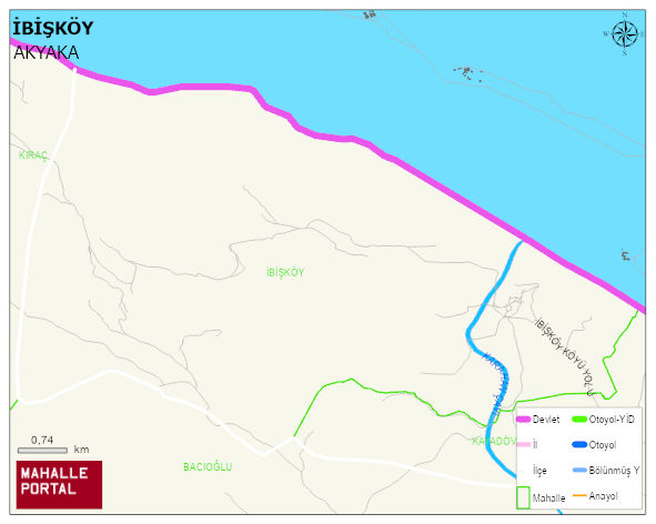 İBİŞKÖY Köyü Haritası | Yükselti ve Doğa Özellikleri