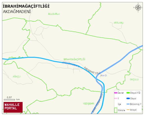 İBRAHİMAĞAÇİFTLİĞİ Köyü Haritası | Dağlar, Ovalar ve Akarsu Bilgileri