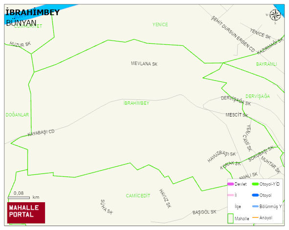 İBRAHİMBEY Mahallesi Haritası | Coğrafi Yapı ve Detaylı Haritası