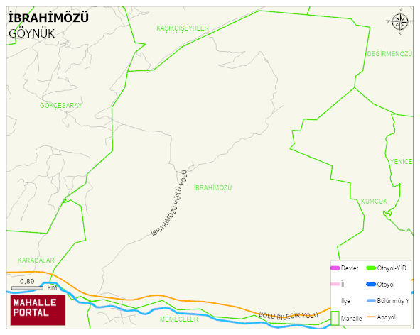 İBRAHİMÖZÜ Köyü Haritası | Sayısal Bölge Görünümü