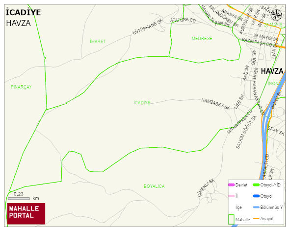İCADİYE Mahallesi Haritası | Coğrafi Yapı ve Detaylı Haritası