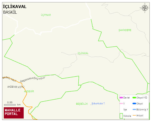 İÇLİKAVAL Köyü Haritası | Uydu Görüntüsü ve Harita Detayları