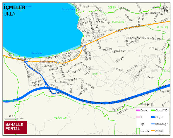 İÇMELER Mahallesi Haritası | Sayısal Bölge Görünümü