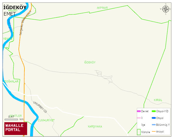 İĞDEKÖY Köyü Haritası | Sayısal Bölge Görünümü