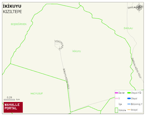 İKİKUYU Mahallesi Haritası | Mahalle ve Köy Sınırı