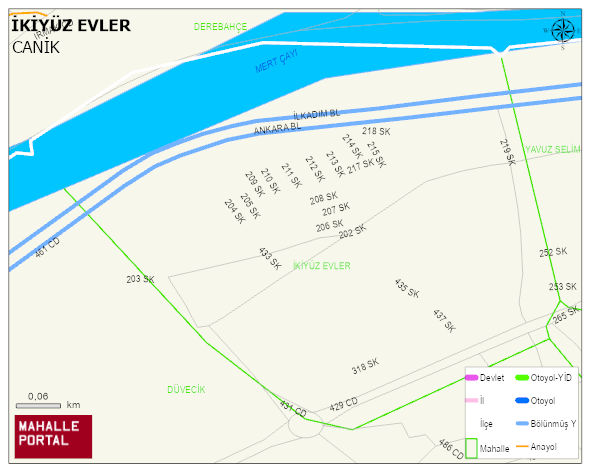 İKİYÜZ EVLER Mahallesi Haritası | Güncel Mahalle ve Köy Haritası