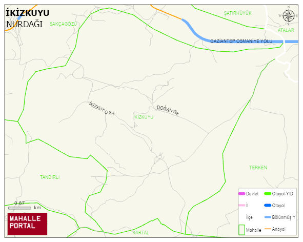İKİZKUYU Mahallesi Haritası | Mahalle ve Köy Sınırı