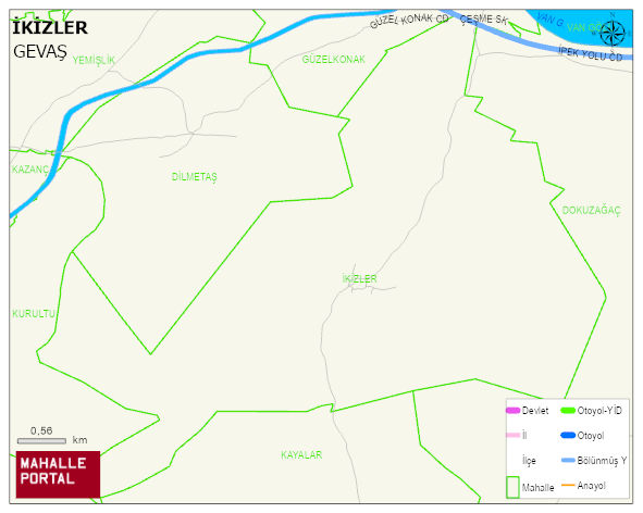 İKİZLER Mahallesi Haritası | Detaylı Köy ve Mahalle Görünümü