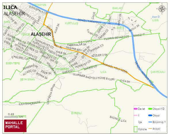 ILICA Mahallesi Haritası | Sayısal Bölge Görünümü