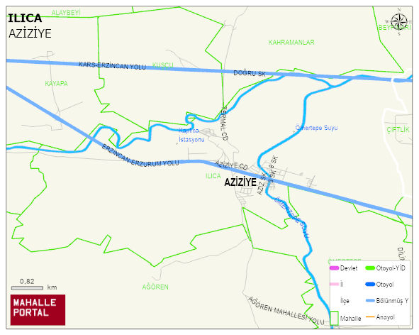 ILICA Mahallesi Haritası | Yükselti ve Doğa Özellikleri