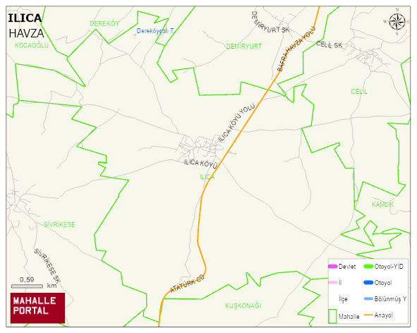 ILICA Mahallesi Haritası | İnteraktif Köy ve Mahalle Sınırları