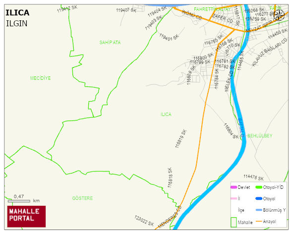 ILICA Mahallesi Haritası | Uydu Görüntüsü ve Harita Detayları