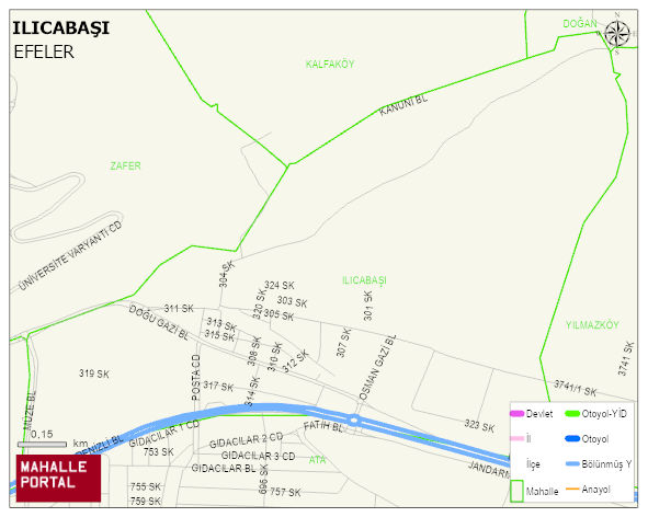 ILICABAŞI Mahallesi Haritası | Coğrafi Yapı ve Detaylı Haritası