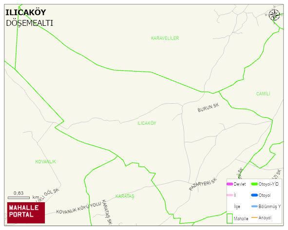 ILICAKÖY Mahallesi Haritası | Mahalle ve Köy Sınırı
