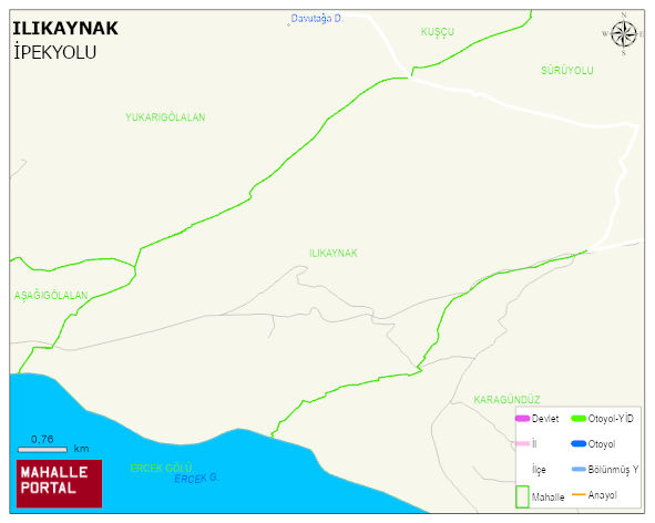 ILIKAYNAK Mahallesi Haritası | Yükselti ve Doğa Özellikleri