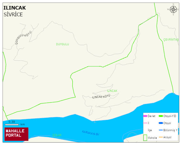 ILINCAK Köyü Haritası | İnteraktif Köy ve Mahalle Sınırları