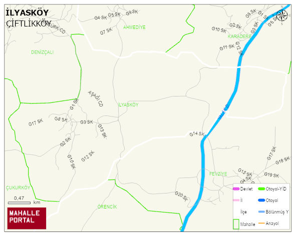 İLYASKÖY Köyü Haritası | İnteraktif Köy ve Mahalle Sınırları
