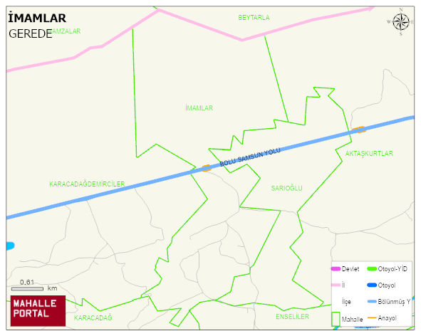İMAMLAR Köyü Haritası | Sayısal Bölge Görünümü