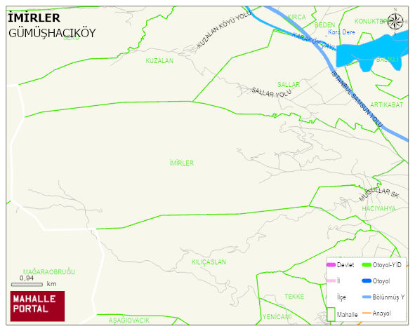 İMİRLER Köyü Haritası | İnteraktif Köy ve Mahalle Sınırları