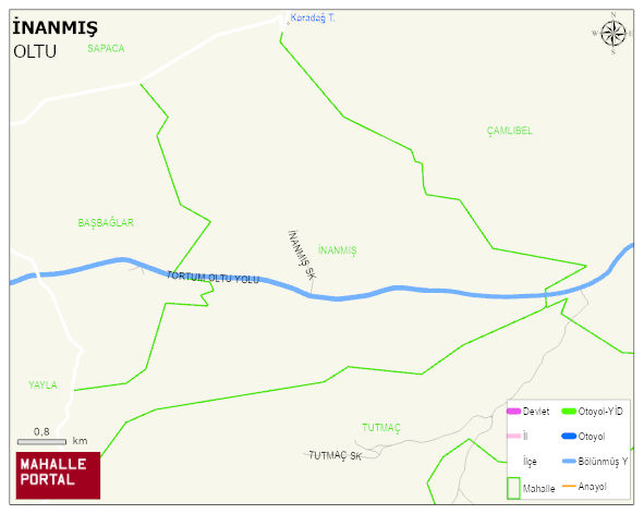 İNANMIŞ Mahallesi Haritası | Coğrafi Yapı ve Detaylı Haritası