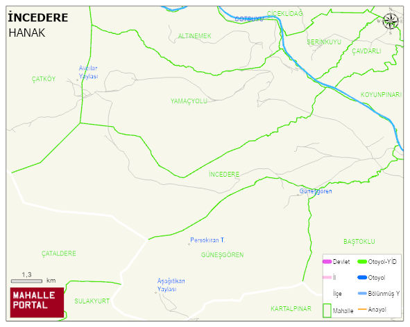 İNCEDERE Köyü Haritası | Güncel Mahalle ve Köy Haritası