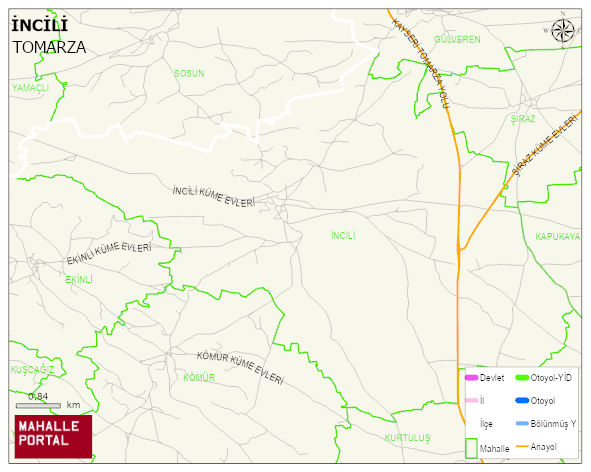İNCİLİ Mahallesi Haritası | Coğrafi Yapı ve Detaylı Haritası