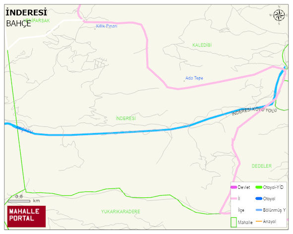 İNDERESİ Köyü Haritası | Coğrafi Yapı ve Detaylı Haritası
