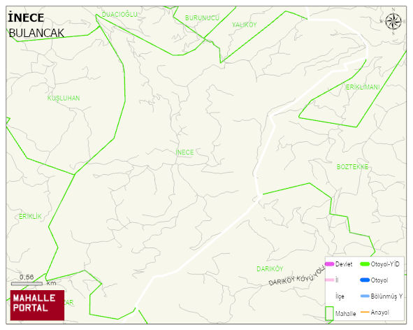 İNECE Köyü Haritası | İnteraktif Köy ve Mahalle Sınırları