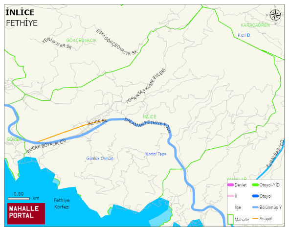 İNLİCE Mahallesi Haritası | Detaylı Köy ve Mahalle Görünümü