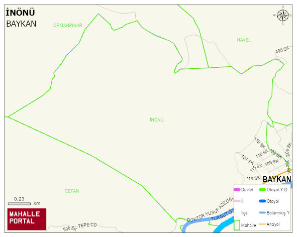 İNÖNÜ Mahallesi Haritası | Mahalle Sokak Haritası