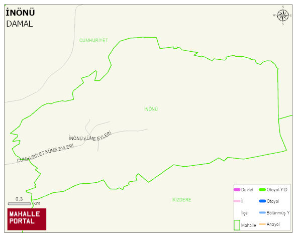 İNÖNÜ Mahallesi Haritası | Detaylı Köy ve Mahalle Görünümü
