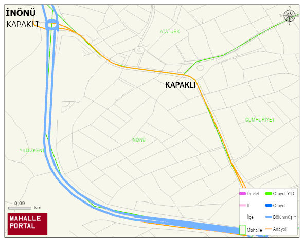 İNÖNÜ Mahallesi Haritası | Sayısal Bölge Görünümü