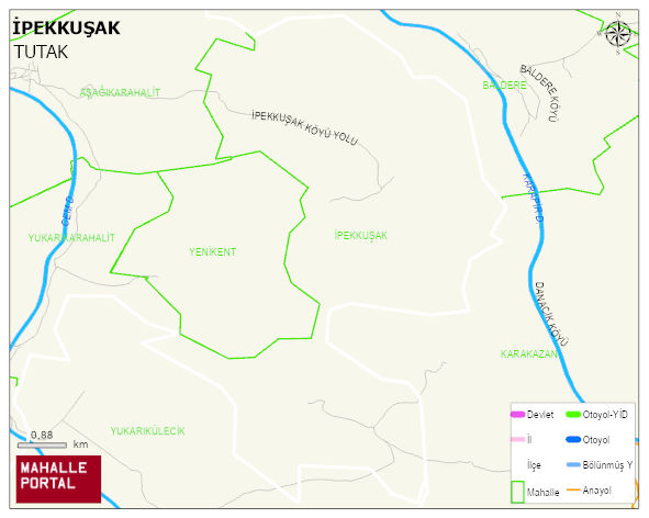 İPEKKUŞAK Köyü Haritası | Detaylı Köy ve Mahalle Görünümü