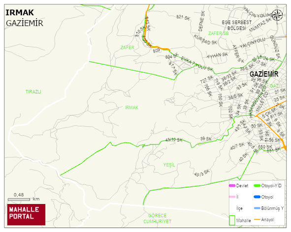 IRMAK Mahallesi Haritası | Mahalle ve Köy Sınırı