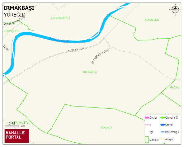 IRMAKBAŞI Mahallesi Haritası | Coğrafi Yapı ve Detaylı Haritası