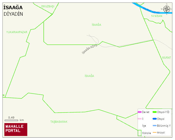 İSAAĞA Köyü Haritası | İnteraktif Köy ve Mahalle Sınırları