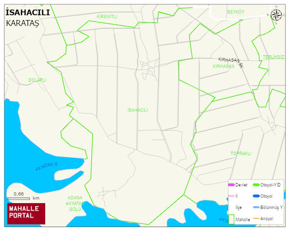 İSAHACILI Mahallesi Haritası | Yükselti ve Doğa Özellikleri