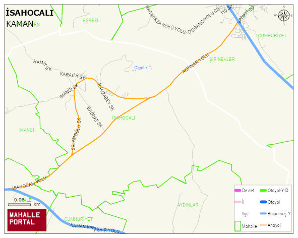 İSAHOCALI Köyü Haritası | Sayısal Bölge Görünümü