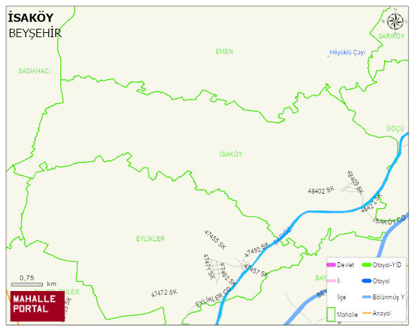 İSAKÖY Mahallesi Haritası | Detaylı Köy ve Mahalle Görünümü