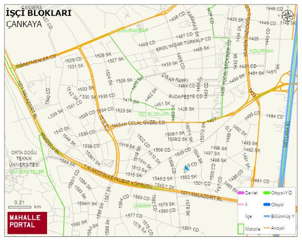 İŞÇİ BLOKLARI Mahallesi Haritası | İnteraktif Köy ve Mahalle Sınırları