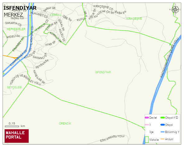 İSFENDİYAR Mahallesi Haritası | Uydu Görüntüsü ve Harita Detayları