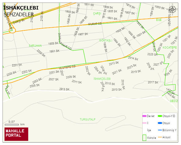 İSHAKÇELEBI Mahallesi Haritası | Güncel Mahalle ve Köy Haritası