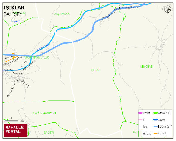 IŞIKLAR Köyü Haritası | Coğrafi Yapı ve Detaylı Haritası