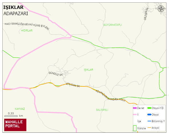 IŞIKLAR Mahallesi Haritası | Güncel Mahalle ve Köy Haritası