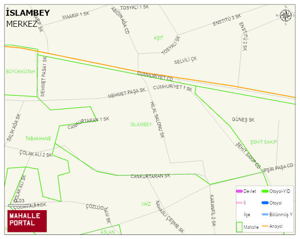İSLAMBEY Mahallesi Haritası | Dağlar, Ovalar ve Akarsu Bilgileri